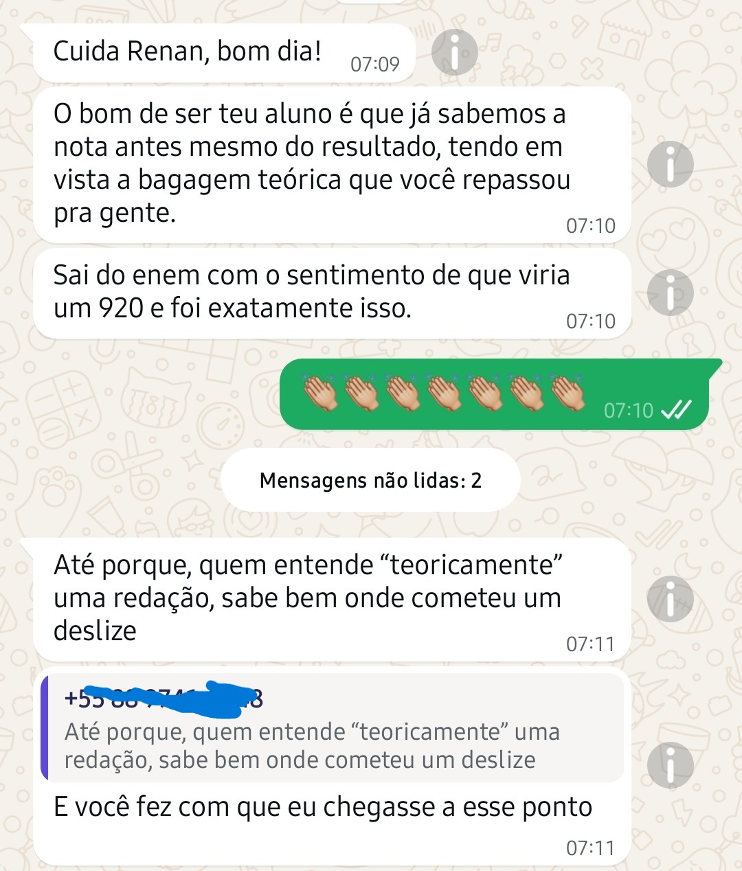 Print de aluno Redaclub 10