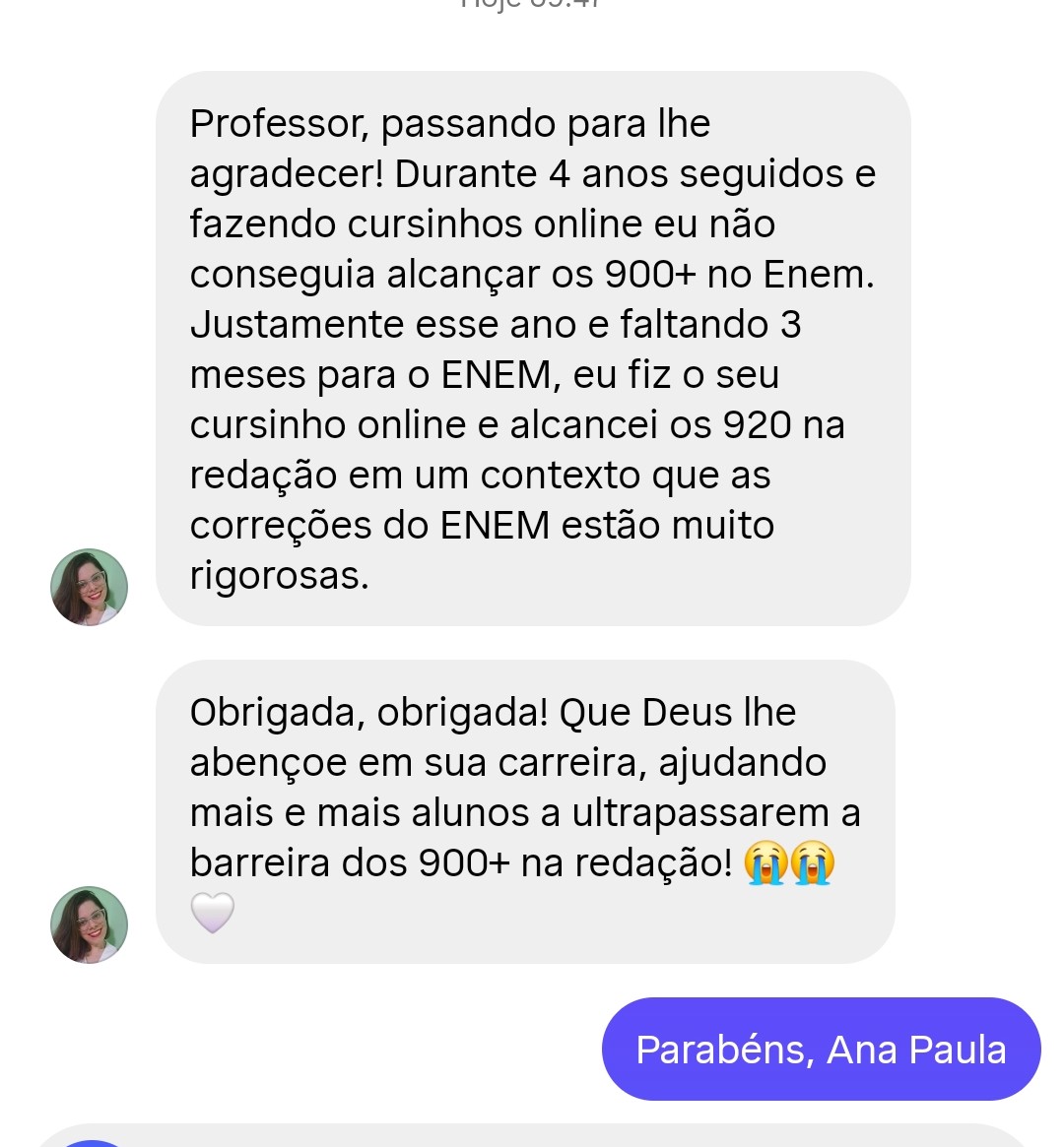 Print de aluno Redaclub 12